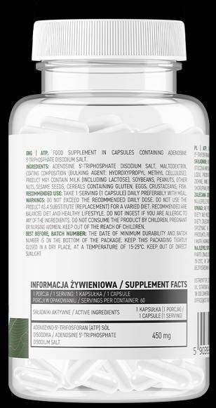 ATP 450 mg | Vege 60 kapsul
