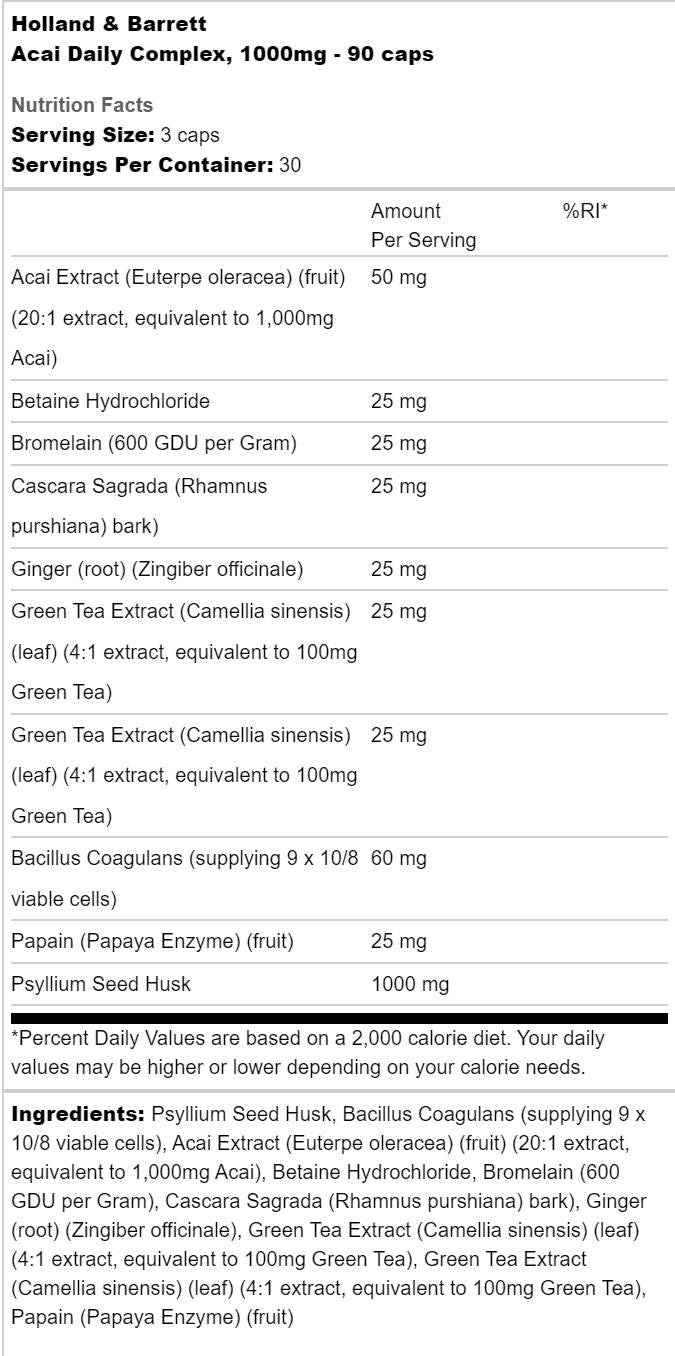 Acai Daily Complex 1000 mg - 90 kapsul