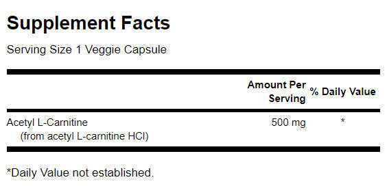 Acetil L -karnitin 500 mg - 100 kapsul