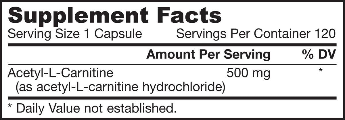Acetil L -karnitin 500 mg - 120 kapsul