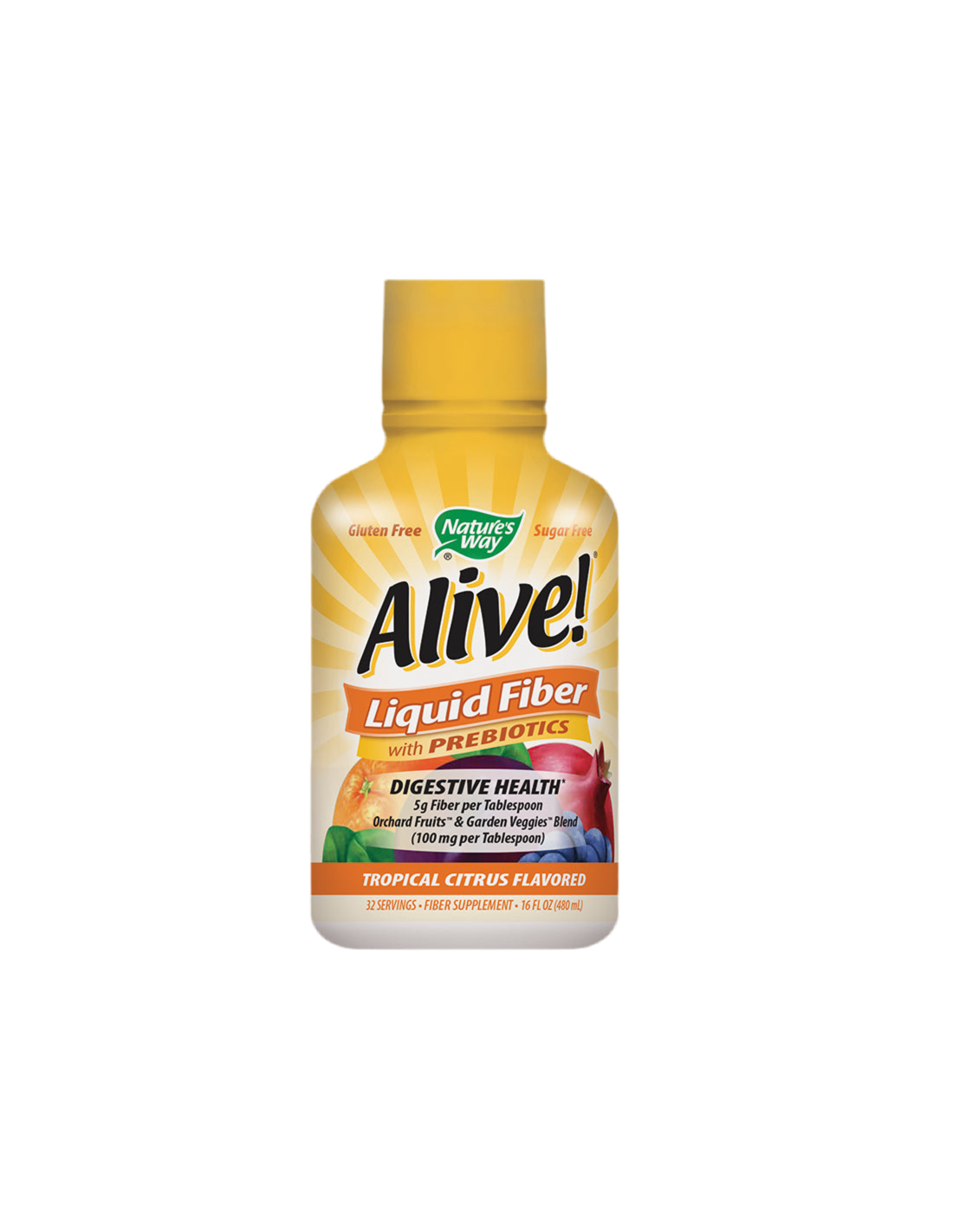 Tekoče vlaknine s prebiotiki <tc>Alive</tc> - <tc>Alive</tc>! Tekoče vlaknine s prebiotiki, 480 ml, 32 odmerkov (okus citrusov)