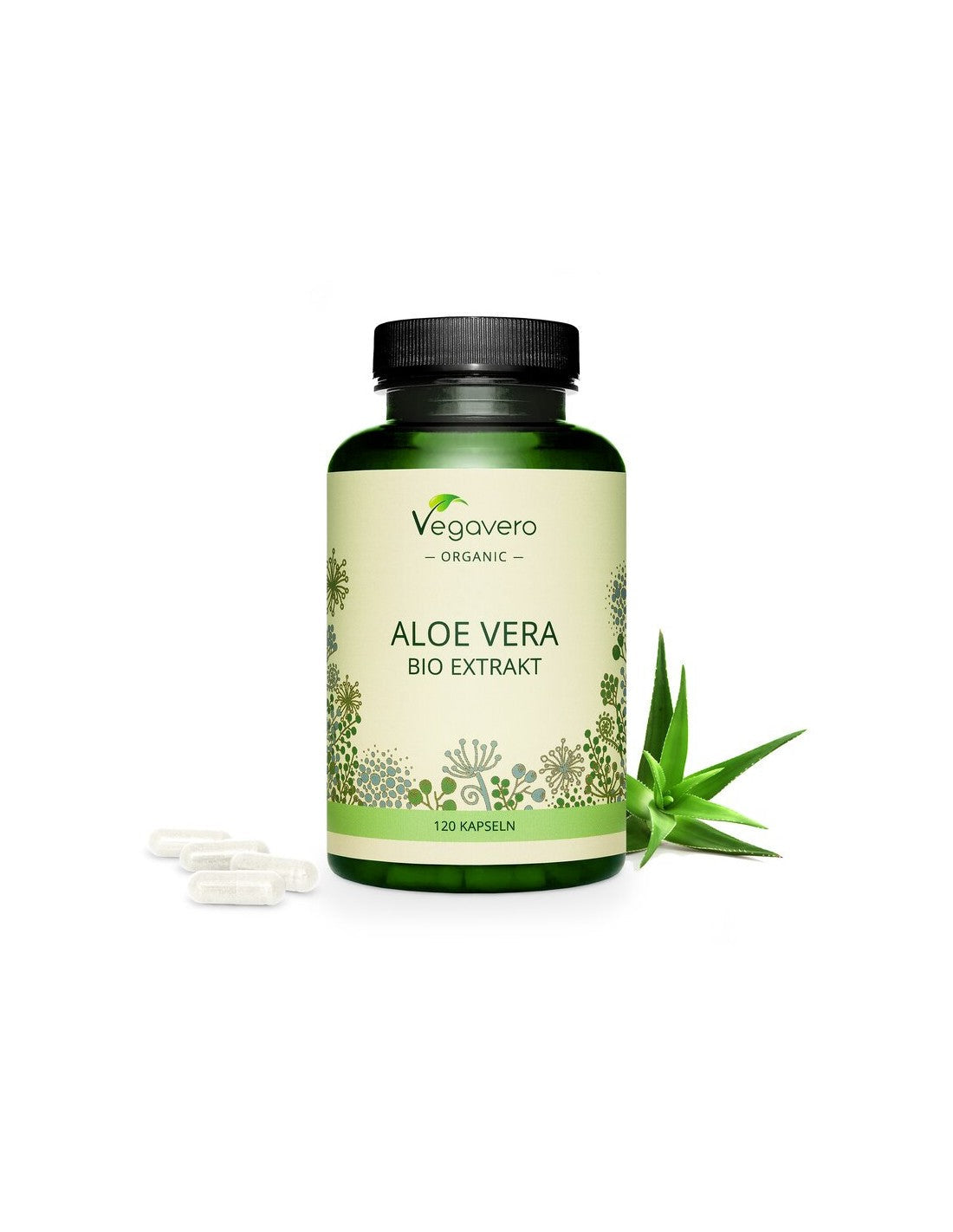 Aloe vera bio ekstrakt / aloe vera bio ekstrakt, 120 kapsul, 100% vegansko