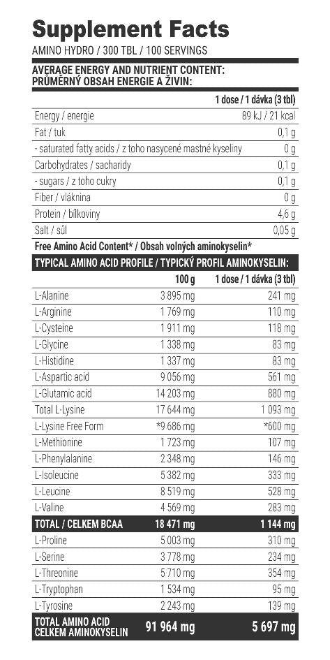 Amino hidro 4000 mg - 300 tablet