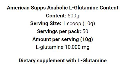 Anabolični L -glutamin - 500 gramov