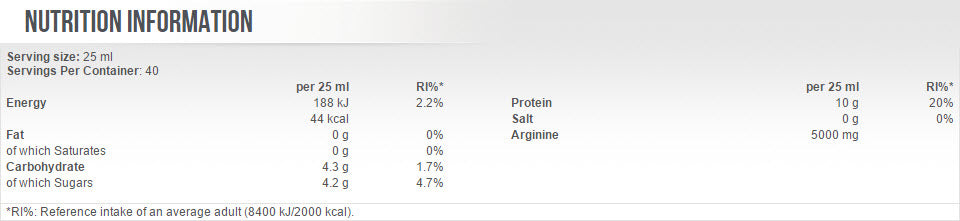Arginin tekočina 1000 ml.