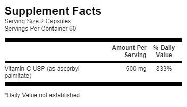 Askorbyl palmitat 250 mg - 120 kapsul