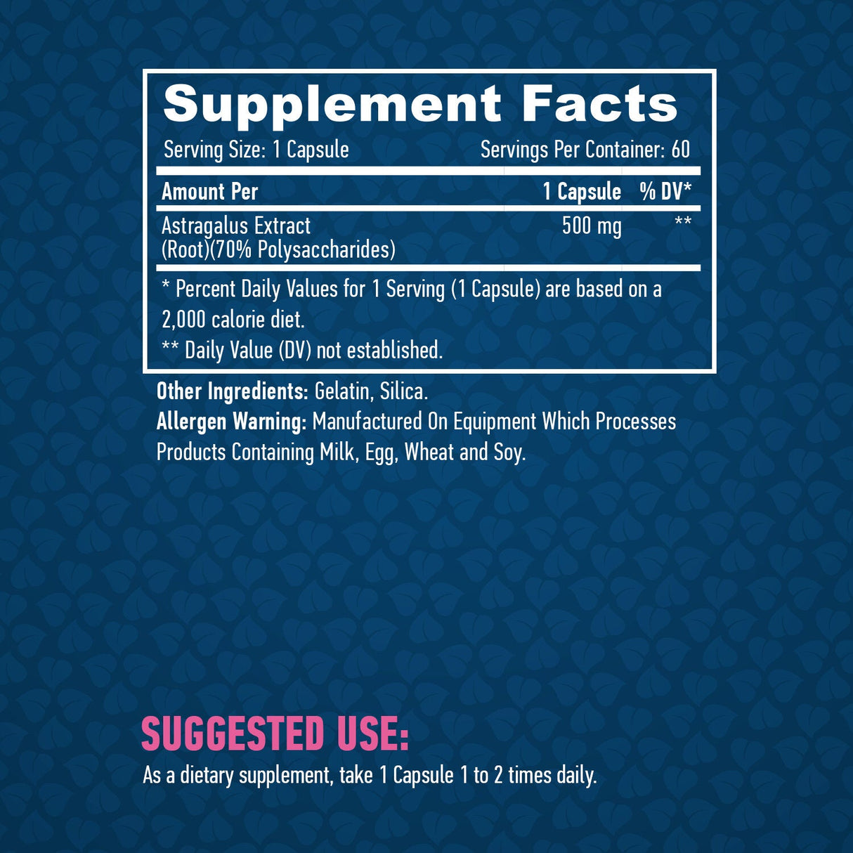 Astragalus 500mg. / 60 kape.