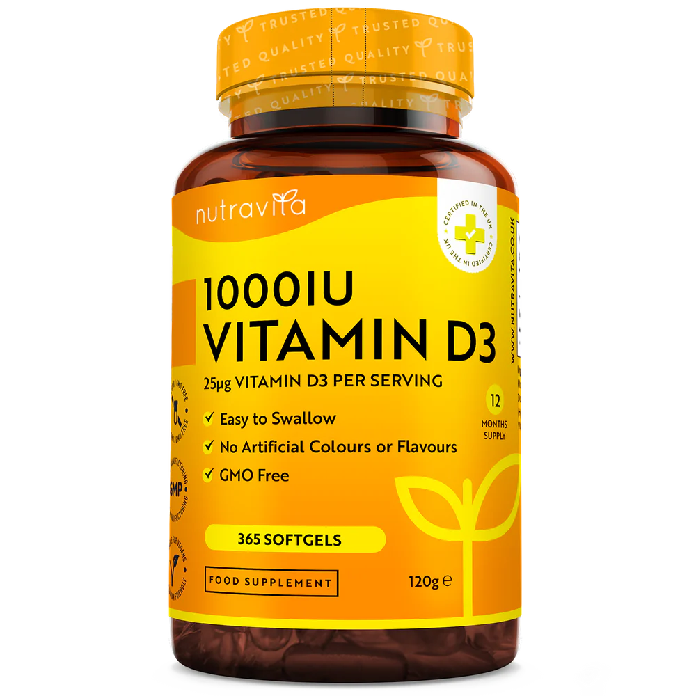 Vitamin D3 1000iu (25UG) 365 Softgels
