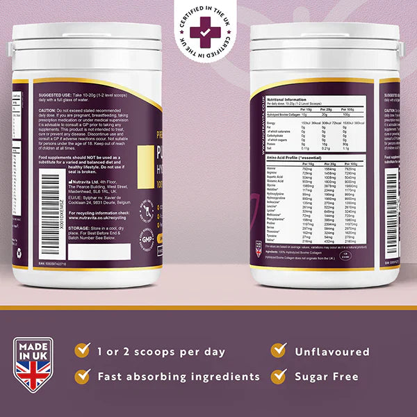 100% čisti goveji kolagen v prahu 20000 mg peptan 500 g, (odmerki 25/50)