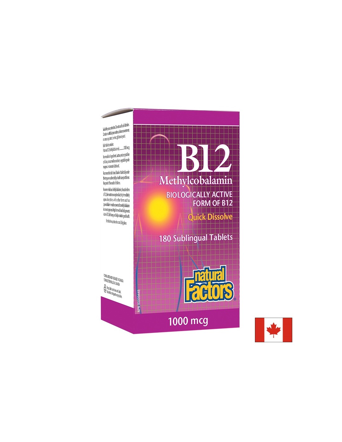 B12 metilkobalamin 1000 mcg - 180 podjezičnih tablet
