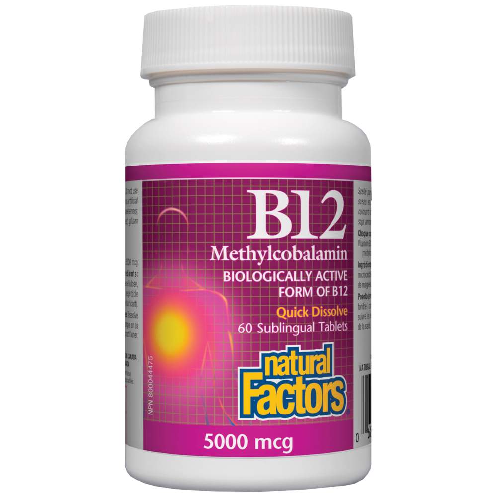 B12 metilkobalamin 5000 mcg - 60 žvečilnih tablet