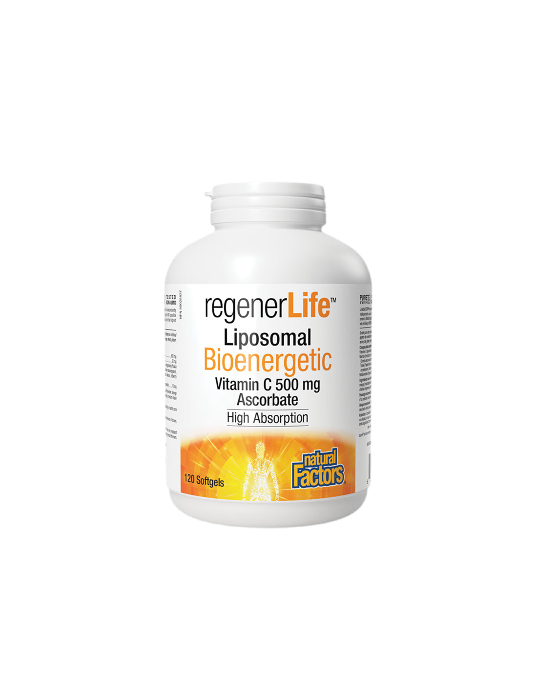 Liposomski vitamin C 500 mg - 120 gelskih kapsul Regener Life ™