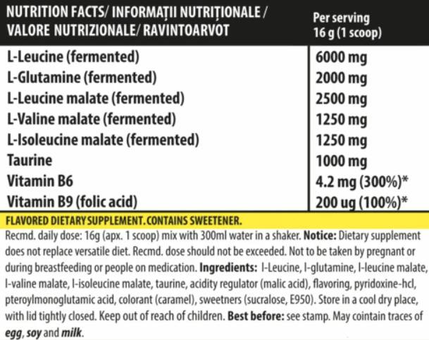 BCAA 811 /8: 1: 1 - 400 gramov