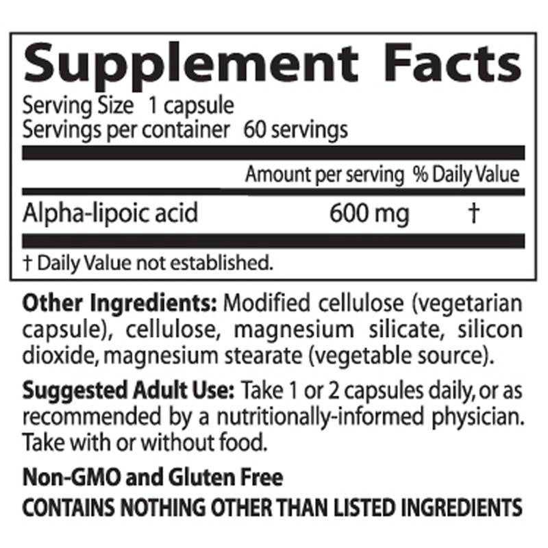 Najboljša alfa lipojska kislina 600 mg - 60 kapsul