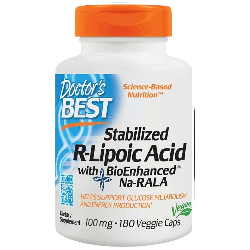 Najboljša r-lipojska kislina / stabilizirana Na-r-Ala 100 mg-180 kapsul