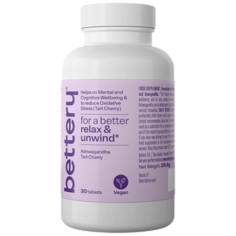 Zavihki sprosti | Z Ashwagandha & Tart Cherrt - Exp Datum: 30.11.2024 - 30 tablet