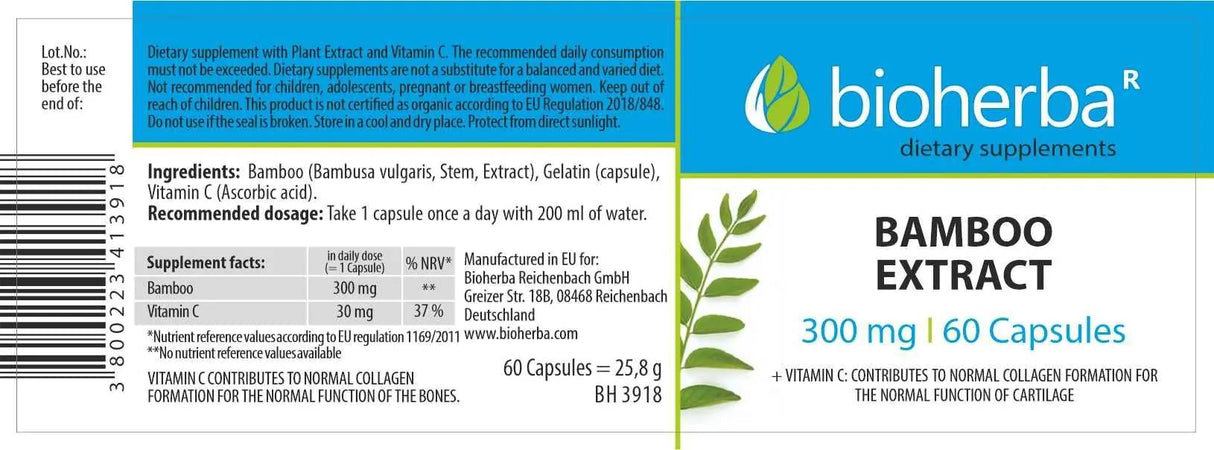 Izvleček iz bambusa 300 mg - 60 kapsul