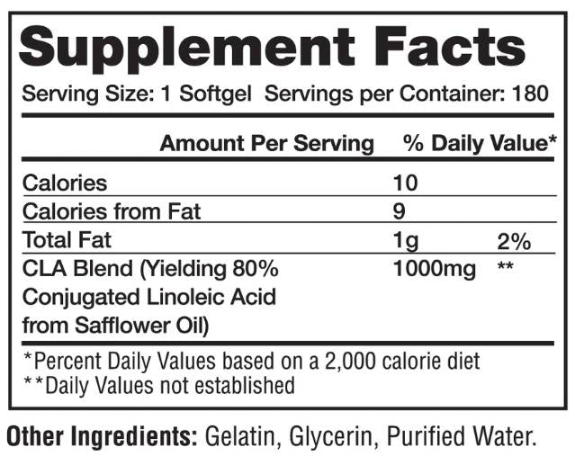 CLA 1000 mg 180 gel kapsul