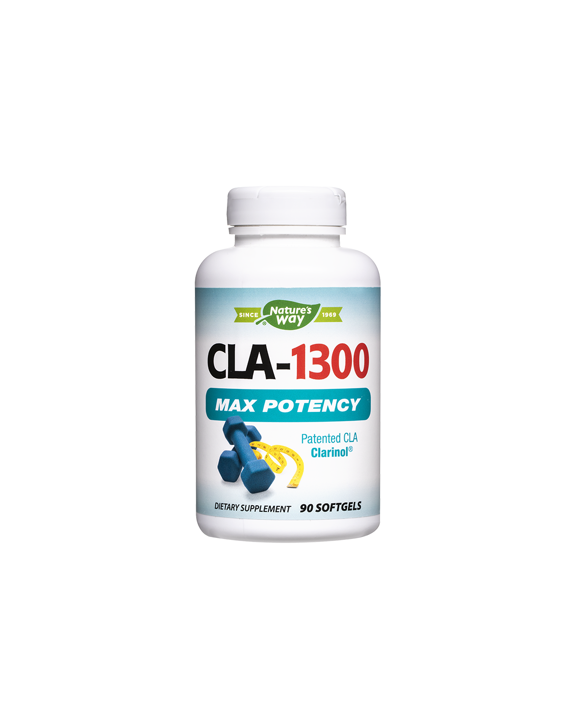 CLA -1300 MAX potencial / konjugirana linolna kislina / - Zmanjšanje teže, 90 SoftGels Nature's Way