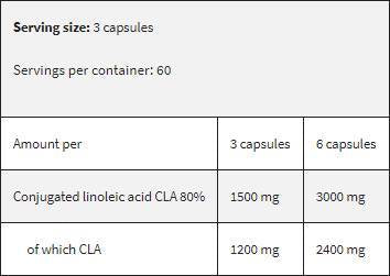 CLA Slim 180 gel kapsule