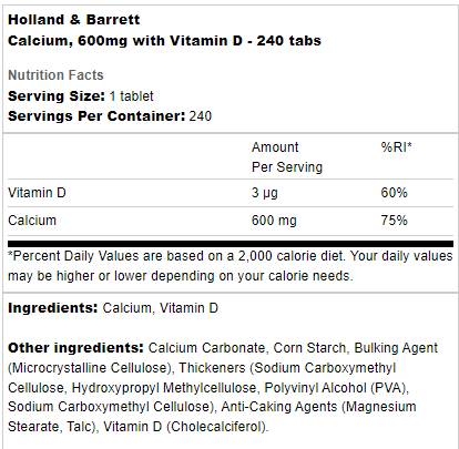 Kalcij 600 mg + vitamin D - 60 tablet