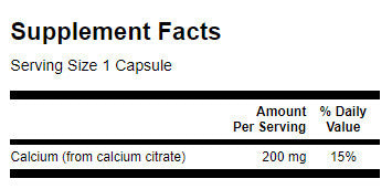 Kalcijev citrat 200 mg - 60 kapsul