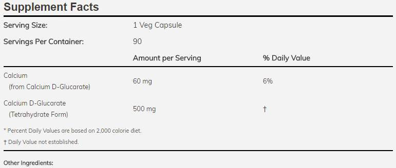 Kalcij D -glukarata 500 mg - 90 kapsul