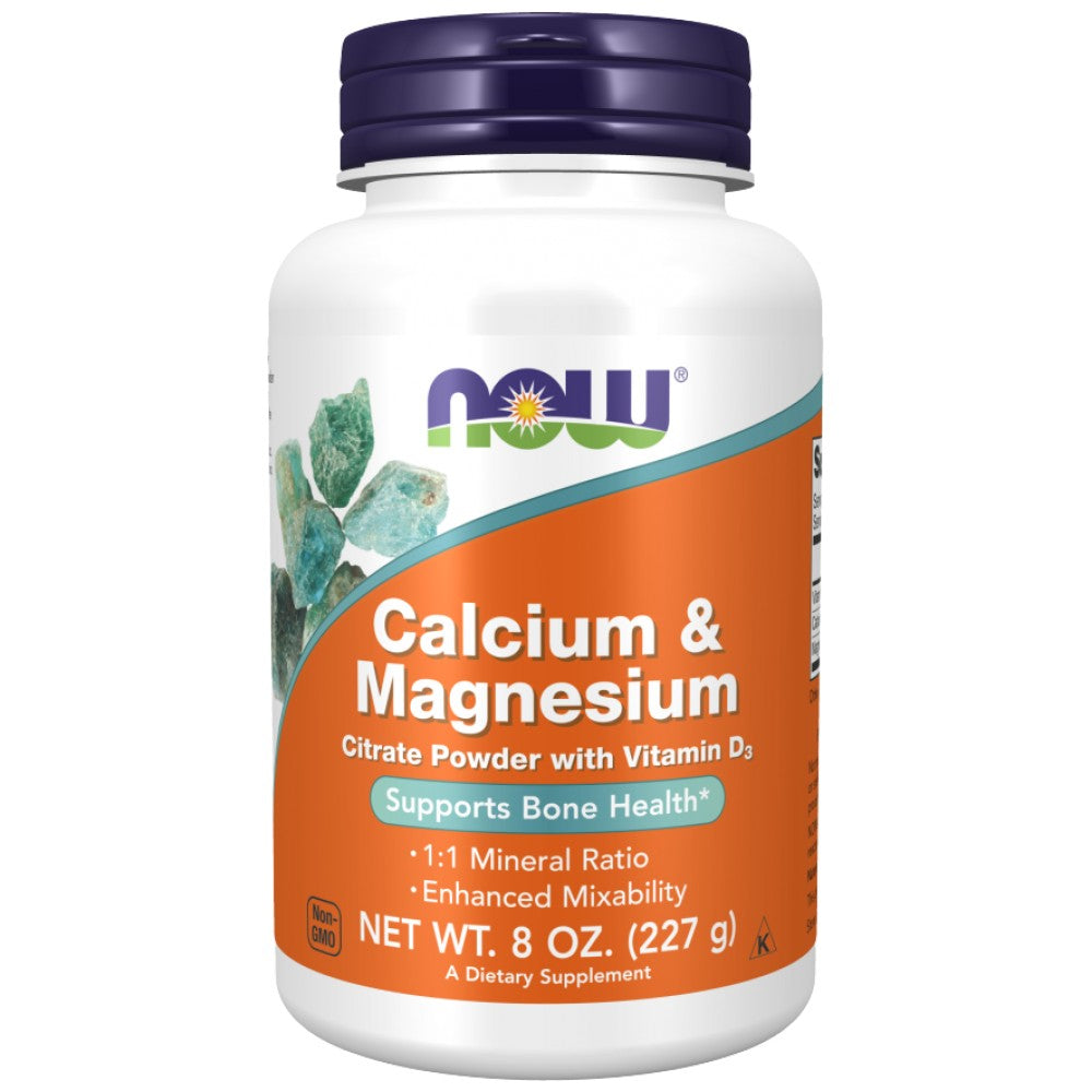 Kalcij in magnezijev citratni prah z vitaminom D3 - 227 gramov