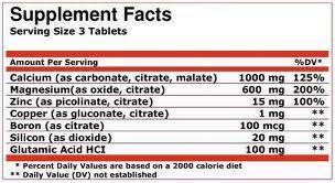 Magnezij kalcijevega cinka - 100 tablet