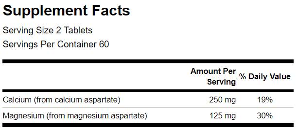 Kalcij in magnezij (aspartat kompleks) 120 tablet