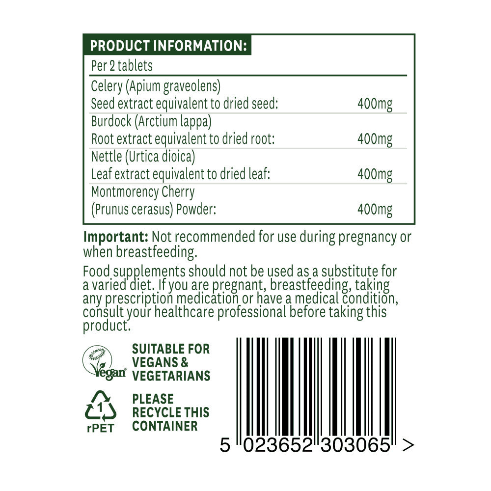 Zelena, kisla češnja, burdock in kopriva (kompleks semen zelene) 60 tablet Naturesaid