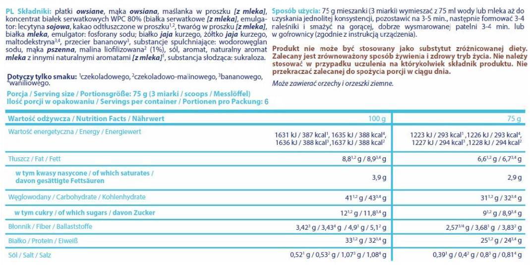 Palačinke protein - 500 gramov