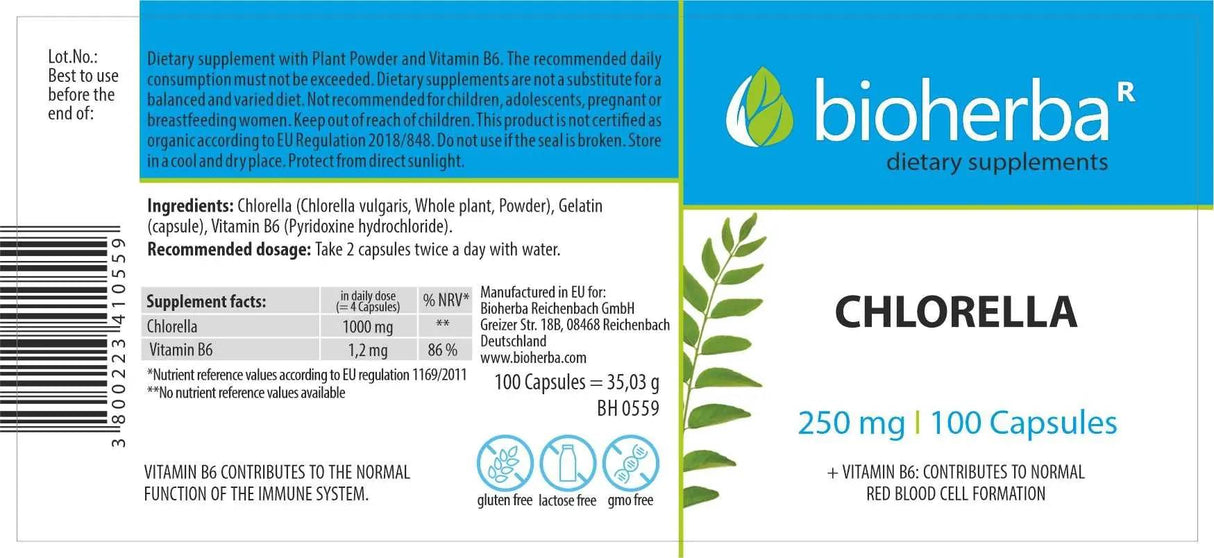 Chlorella 250 mg - 100 kapsul
