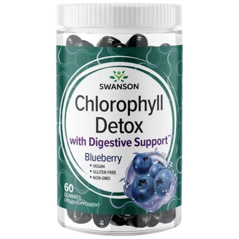 Klorofil detox gumije | Borovnica - 60 žvečilnih tablet