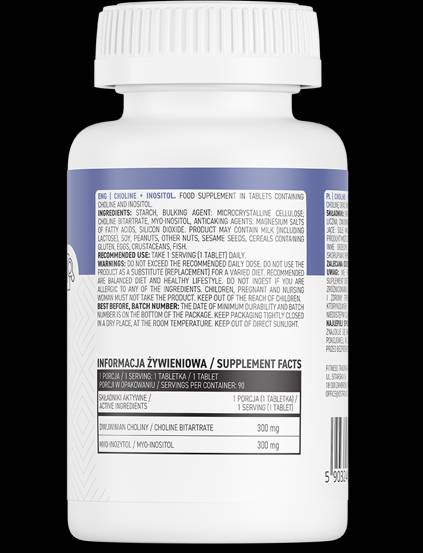 Tablete Choline + inositol 90