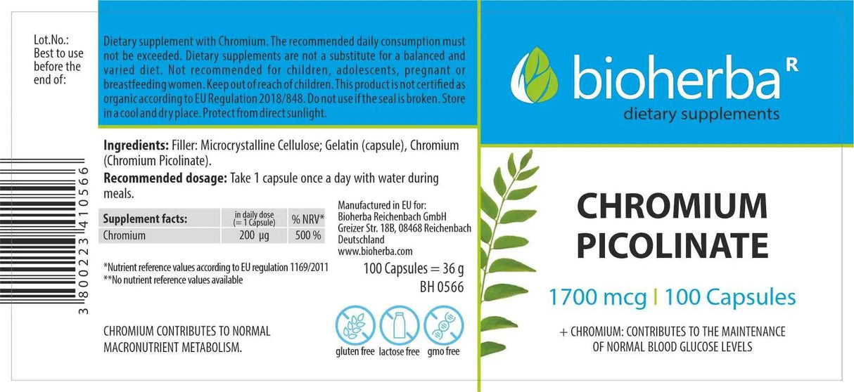 Krom pikolinat 200 mcg - 100 kapsul