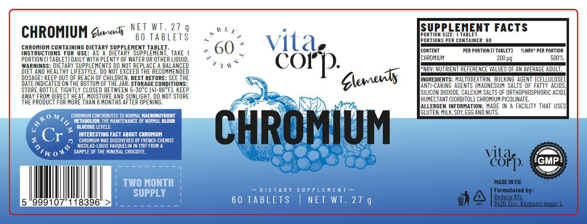 Kromium picolinate 200 mcg - 60 tablet