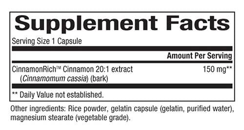 Cimetov ekstrakt 150 mg 60 kapsul