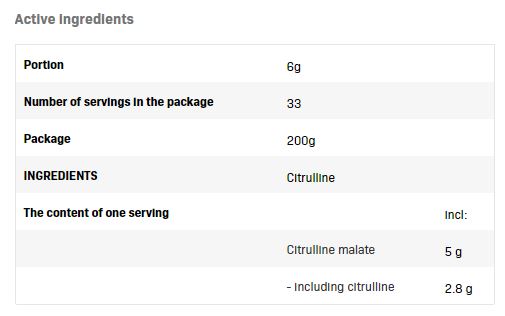 Citrulina - 0,200 kg