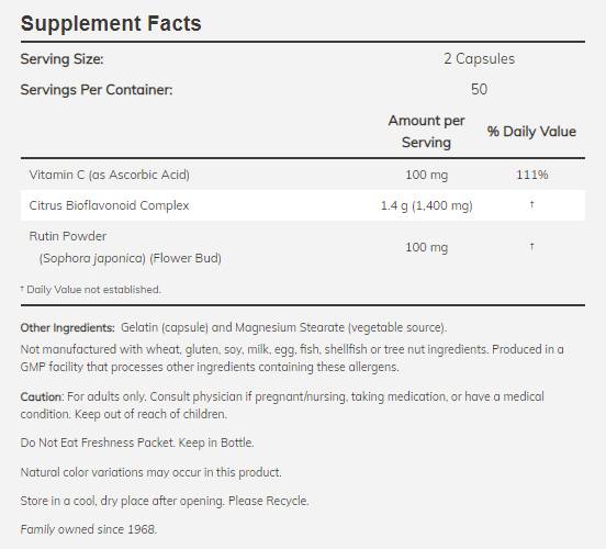 Citrusi bioflavonoidi 700 mg - 100 kapsul