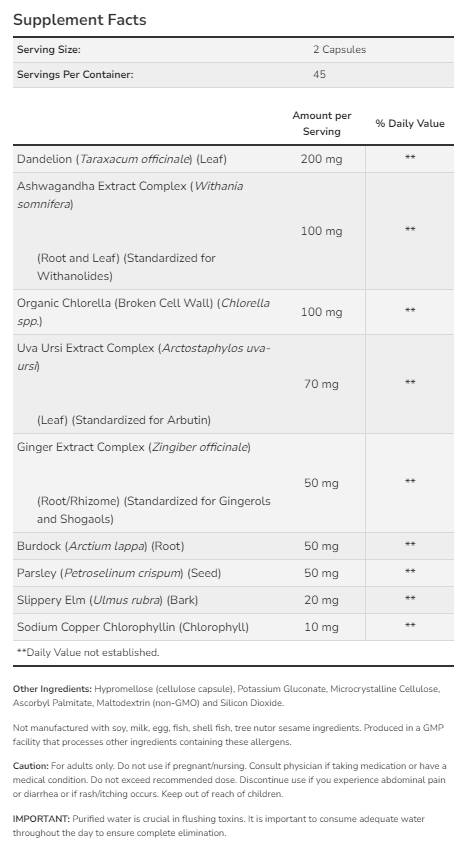 Čiščenje in detox | Podpora za jetra in ledvice - 90 kapsul