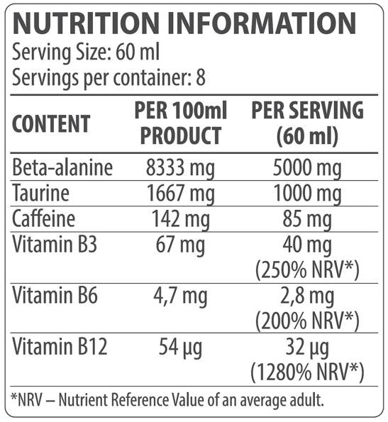Mišična sila | Tekočina pred vadbo - 500 ml