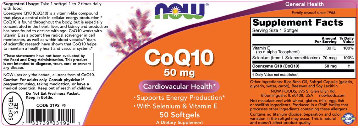 CoQ10 50 mg + vitamin E - 50 gel kapsul