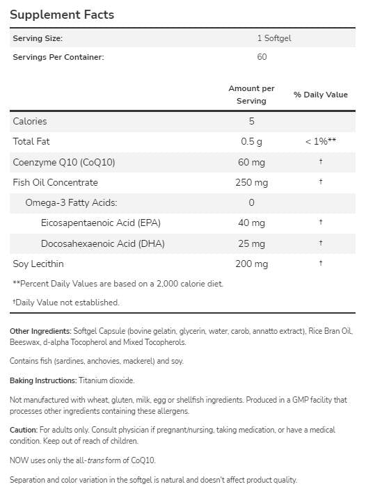 CoQ10 60 mg + omega 3 - 120 gel kapsul