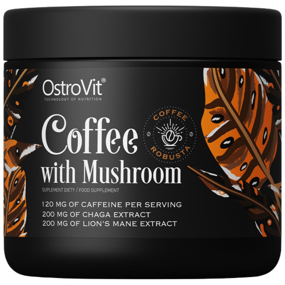 Kava z gobom | Naravni robusta s chago, levjo grivo, kofein in L-teaninskimi 150 grami