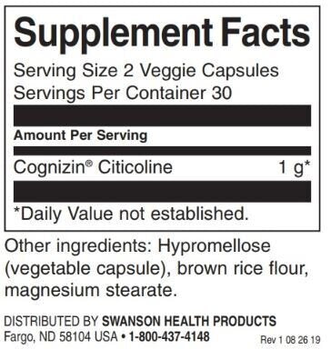 Cognizizin Citicolin 500 mg / 60 VCAPS - 0