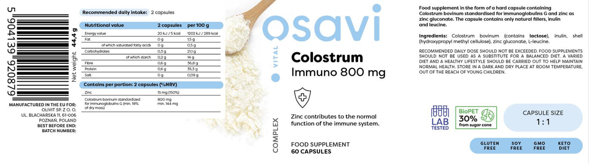 Kolostrum imuno 800 mg - 60 kapsul