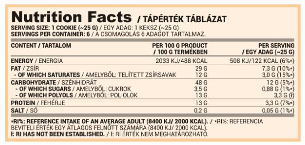 Piškotki | Piškotki z nizkim sladkornim beljakovinam 135 gramov