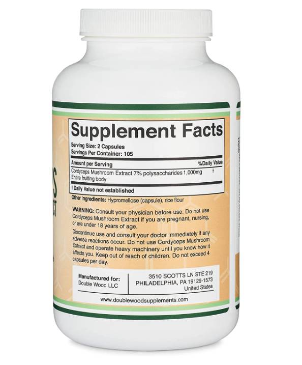 Izvleček gob Cordyceps 1000 mg - 210 kapsul