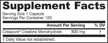Kreatin monohidrat 800 mg 120 kapsul
